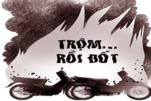 Trộm xe đem đốt!