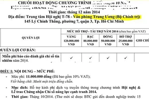 Loạn các chương trình vinh danh DN - Kỳ 2: Trăm kiểu làm tiền