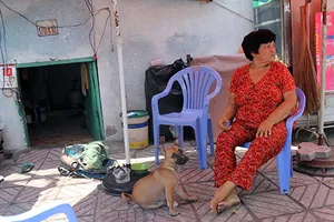 Bà lão sống dưới gầm cầu thang