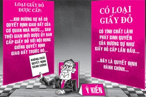 "Kiện hành chính yêu cầu tòa hủy giấy đỏ, được không?"