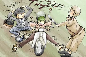 À RA THẾ kỳ 1: Cởi mũ bảo hiểm vì ngứa đầu, phạt sao đây?