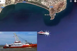 Đưa thi thể thuyền trưởng trong vụ 2 tàu va nhau trên biển vào bờ