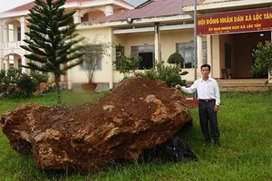 Tạm giữ tảng đá quý nặng khoảng 20 tấn