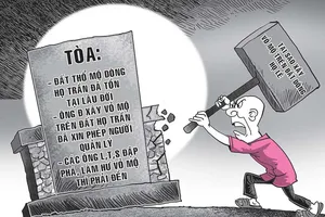 Đập phá vỏ mộ của người sống, phải bồi thường