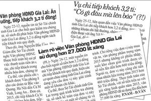 Vụ tiếp khách 3,2 tỉ: Lý giải chưa thuyết phục!