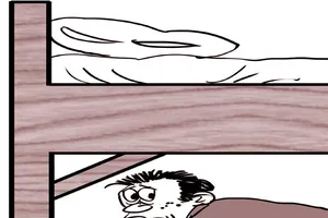 Một sinh viên trốn gầm giường cả đêm 