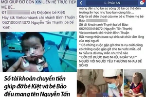 Đăng cả ảnh trẻ đã chết lên Facebook để moi tiền