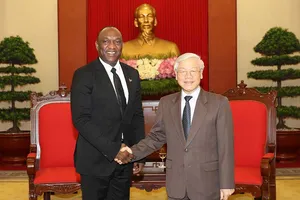 Tổng Bí thư tiếp chủ tịch Thượng viện Cộng hòa Haiti