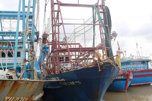 Thanh Hóa: Nhiều tàu vỏ thép đang nằm bờ