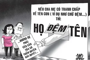 Cha, mẹ tranh chấp về… chữ đệm trong tên con