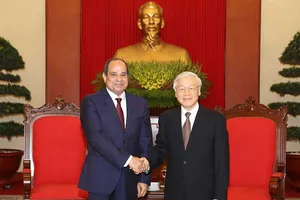 Tổng Bí thư Nguyễn Phú Trọng tiếp Tổng thống Ai Cập