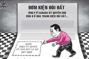 Thay mặt người đang ở Canada khởi kiện được không?