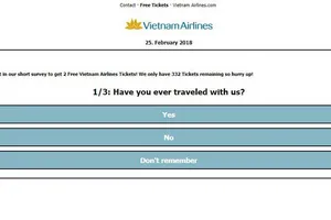 Nguy cơ lộ thông tin cá nhân vì vé máy bay miễn phí