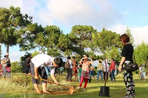 Thay vì chỉ trích, các bà mẹ rủ nhau đi trồng rừng