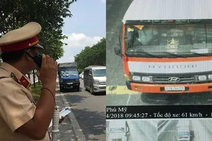 Tài xế vô tư đua xe trước ‘mắt thần’