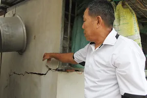 Công trình cấp quốc gia làm nứt nhiều nhà dân