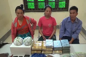 Bắt 3 người Lào mang súng đi giao ma túy