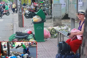 Rác bao vây các trạm chờ xe buýt