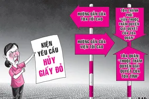 Án dân sự có yêu cầu hủy giấy đỏ, tòa nào xử?