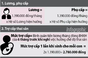 1 lần sinh con được hưởng trợ cấp như thế nào?