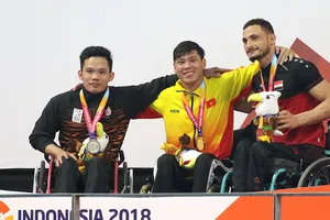 Võ Thanh Tùng lập ‘hat trick vàng’ tại Asian Para Games