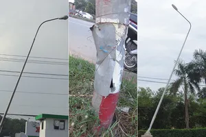 3 trụ đèn sắp đổ