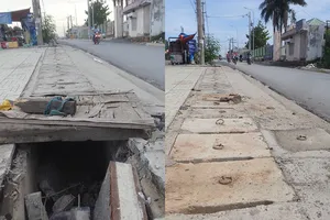 Mương thoát nước đã gắn nắp