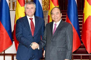 Thủ tướng Nguyễn Xuân Phúc tiếp chủ tịch Duma quốc gia Nga