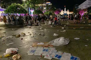 Khắp nơi ngập rác sau Tết dương lịch 2019