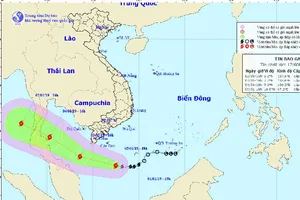 Bão số 1 hướng vào Nam bộ