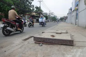 Nắp hố ga không an toàn