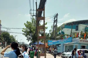 Thang đỡ dây cáp thiếu an toàn