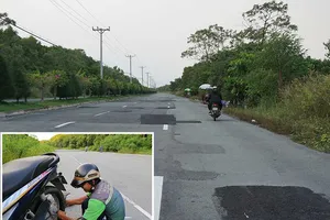 Hồi hộp khi đi qua con đường chắp vá nhiều nhất