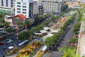 Cận cảnh đường hoa Nguyễn Huệ 2020 trước ngày khai mạc