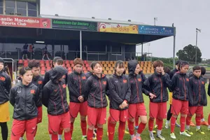 Đội tuyển nữ Việt Nam đến Úc và chuẩn bị trận play off lượt đi