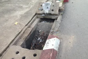 Hố ga mất nắp, gây nguy hiểm người đi đường