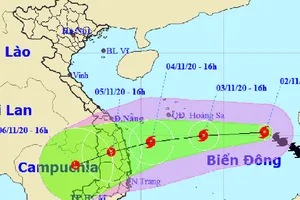 Bão Goni khi vào gần bờ mạnh cấp 9, giật cấp 11