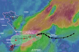 Bão số 10 hướng thẳng vào Quảng Ngãi - Khánh Hòa