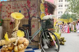 Video: Ngắm đường hoa xuân trong bệnh viện sản ở TP.HCM