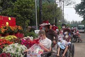 Sắc màu mùa xuân nở rộ trong BV Phục hồi chức năng - Điều trị bệnh nghề nghiệp 