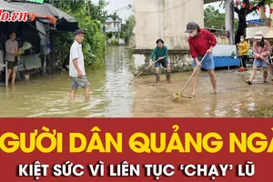 Người dân Quảng Ngãi kiệt sức vì liên tục ‘chạy’ lũ 