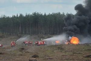 Trực thăng Mi-28 rơi ở triển lãm hàng không Nga