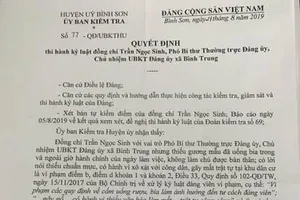 Xô xát với người dân, phó bí thư xã bị kỷ luật cảnh cáo