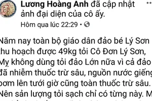Đề nghị Bộ Công an vào cuộc vụ tin đồn xấu về tỏi Lý Sơn