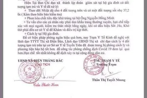 Theo dõi 4 người từ Vĩnh Phúc đến tạm trú ở Quảng Nam
