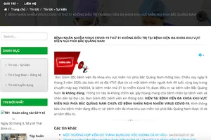 Quảng Nam đưa bệnh nhân số 31 ra Huế điều trị