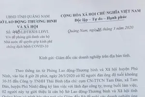 Lợi dụng dịch COVID-19, giả danh cán bộ xin tiền doanh nghiệp