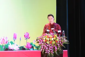 Chủ tịch Quốc hội Nguyễn Thị Kim Ngân phát biểu tại buổi lễ. Ảnh: TN