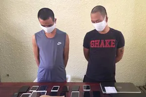 Hai thanh niên thực hiện chín vụ trộm chỉ trong một tháng. Ảnh: CA