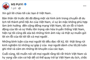 Nữ du khách khoe vòng 3 ở Hội An xin lỗi, gỡ hình ảnh khỏi facebook